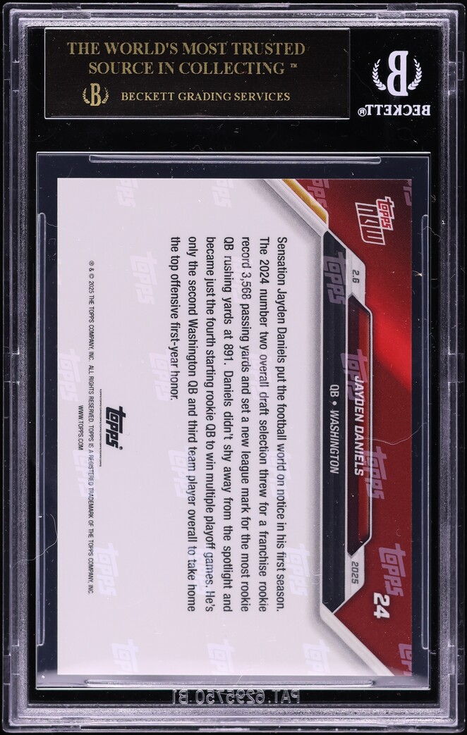 2024 Topps Now Jayden Daniels ROOKIE #24 BGS 10 BLACK LABEL