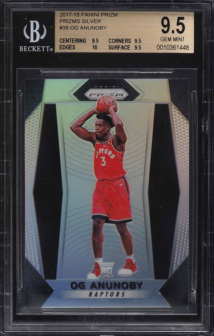 2017 Panini Prizm Silver OG Anunoby ROOKIE #38 BGS 9.5 GEM MINT