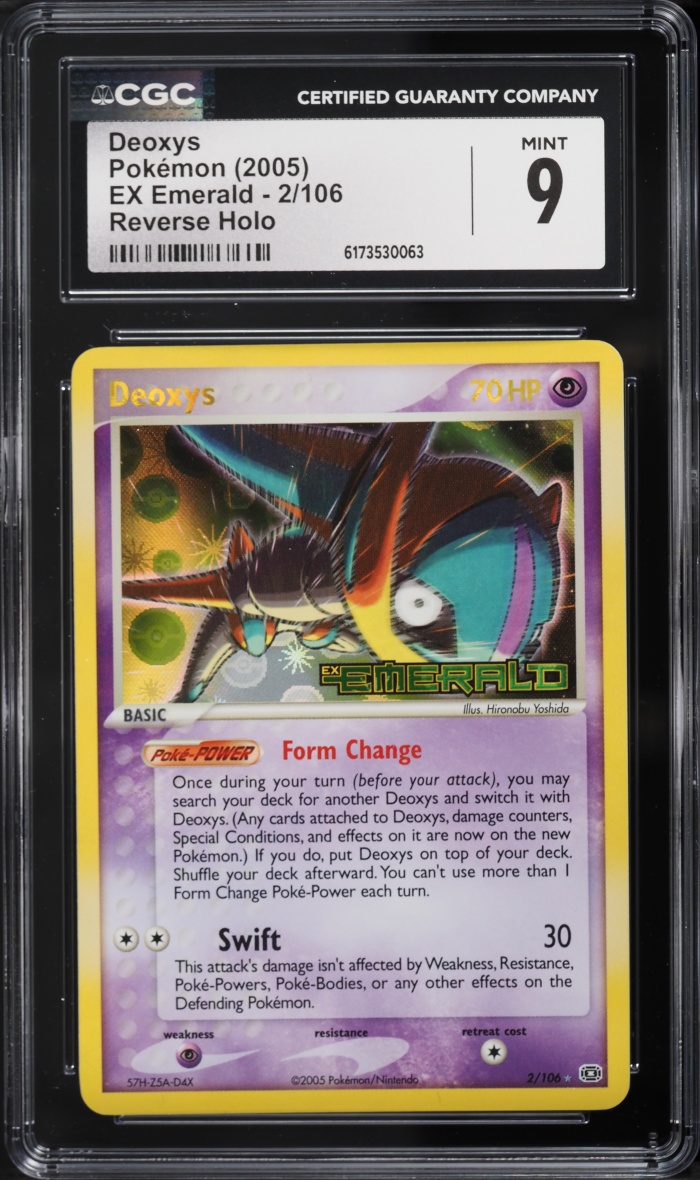 2005 Pokemon EX Emerald Reverse Holo Deoxys #2 CGC 9 MINT