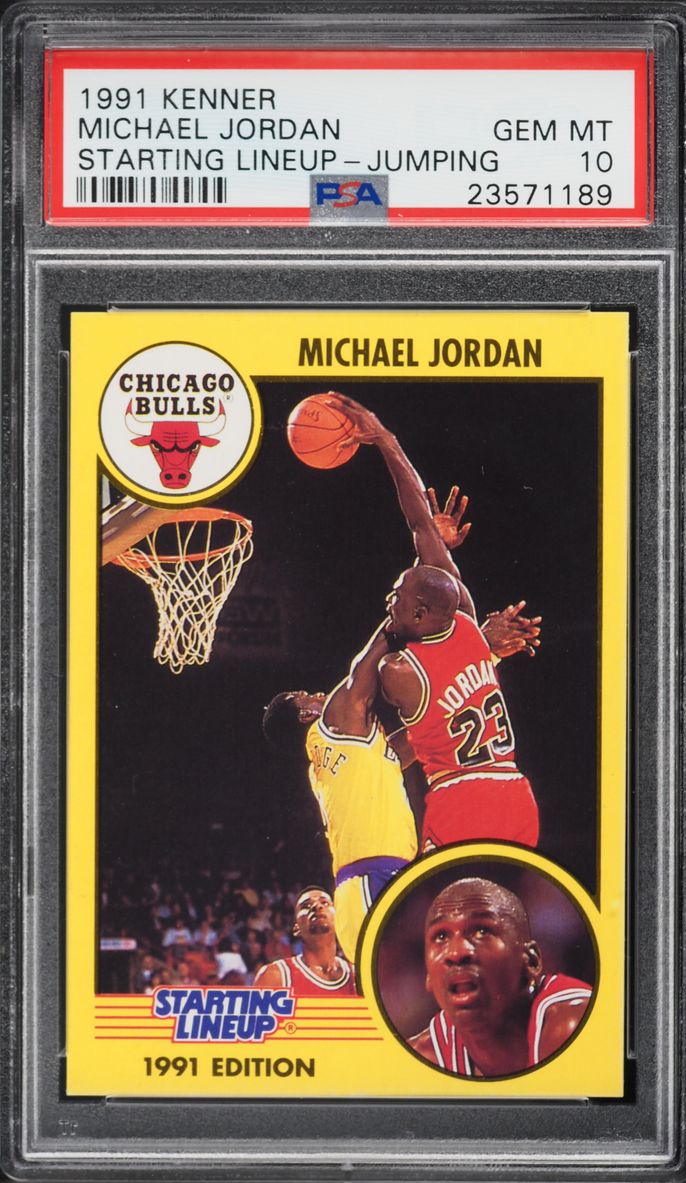 1991 Kenner Starting Lineup Jumping Michael Jordan PSA 10 GEM MINT