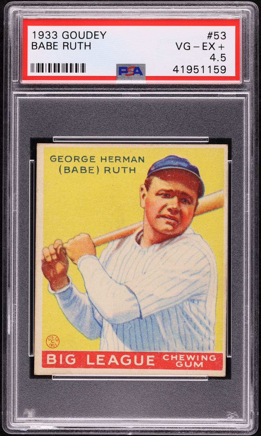 1933 Goudey Babe Ruth #53 PSA 4.5 VGEX+