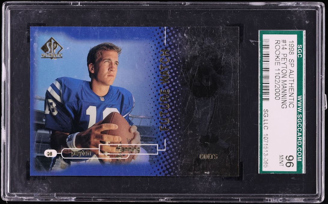 1998 SP Authentic Future Watch Peyton Manning ROOKIE /2000 #14 SGC 9 MINT