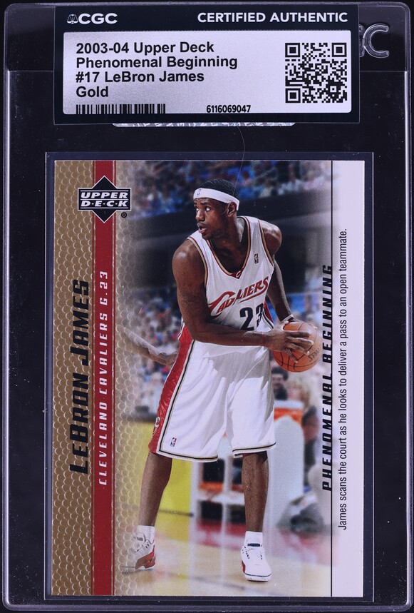 2003 Upper Deck City Heights LeBron James ROOKIE CGC AUTH on