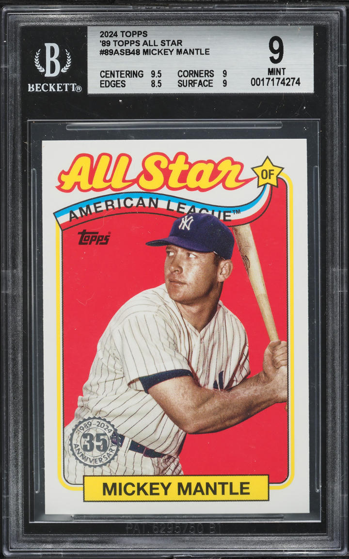 2024 Topps '89 All Star Mickey Mantle #89ASB-48 BGS 9 MINT