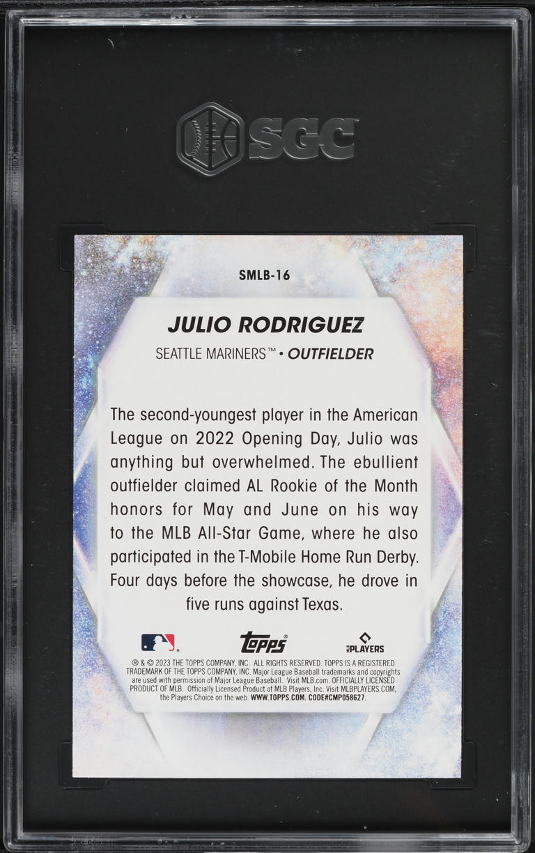 2023 Topps Stars Of MLB Julio Rodriguez #SMLB-16 SGC 9.5 MINT+