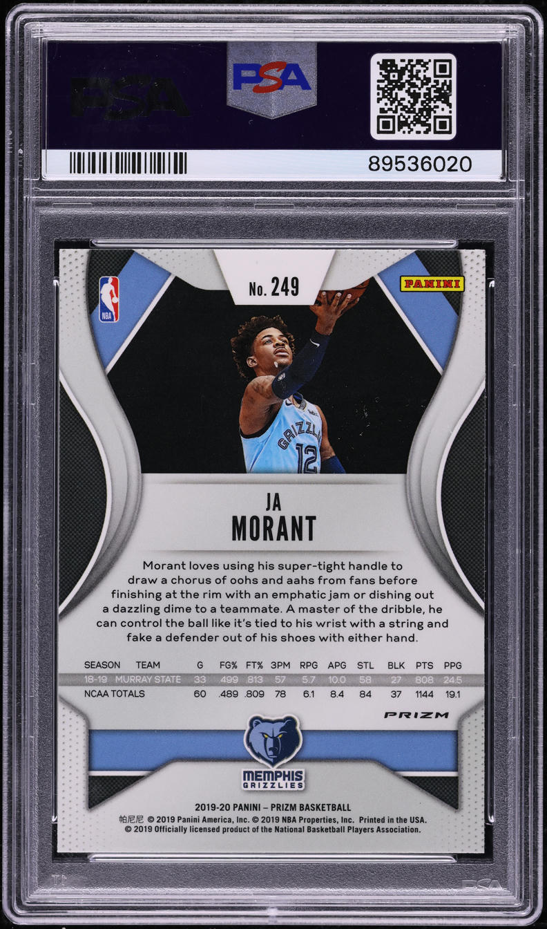 2019 Panini Prizm Variation Fast Break Ja Morant ROOKIE #249