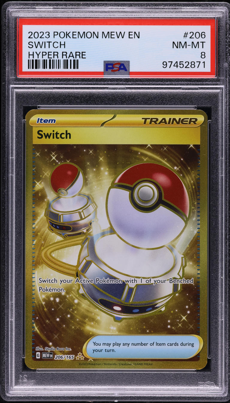 2023 Pokemon Scarlet & Violet 151 Gold Rare Switch #206 PSA 8 NM-MT