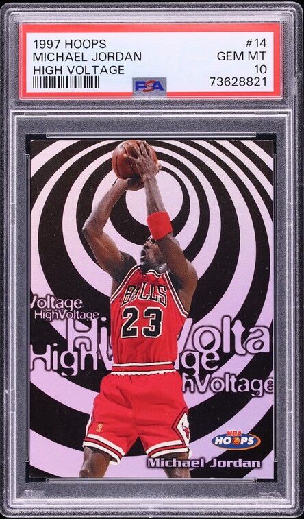 1997 Hoops High Voltage Michael Jordan #14 PSA 10 GEM MINT