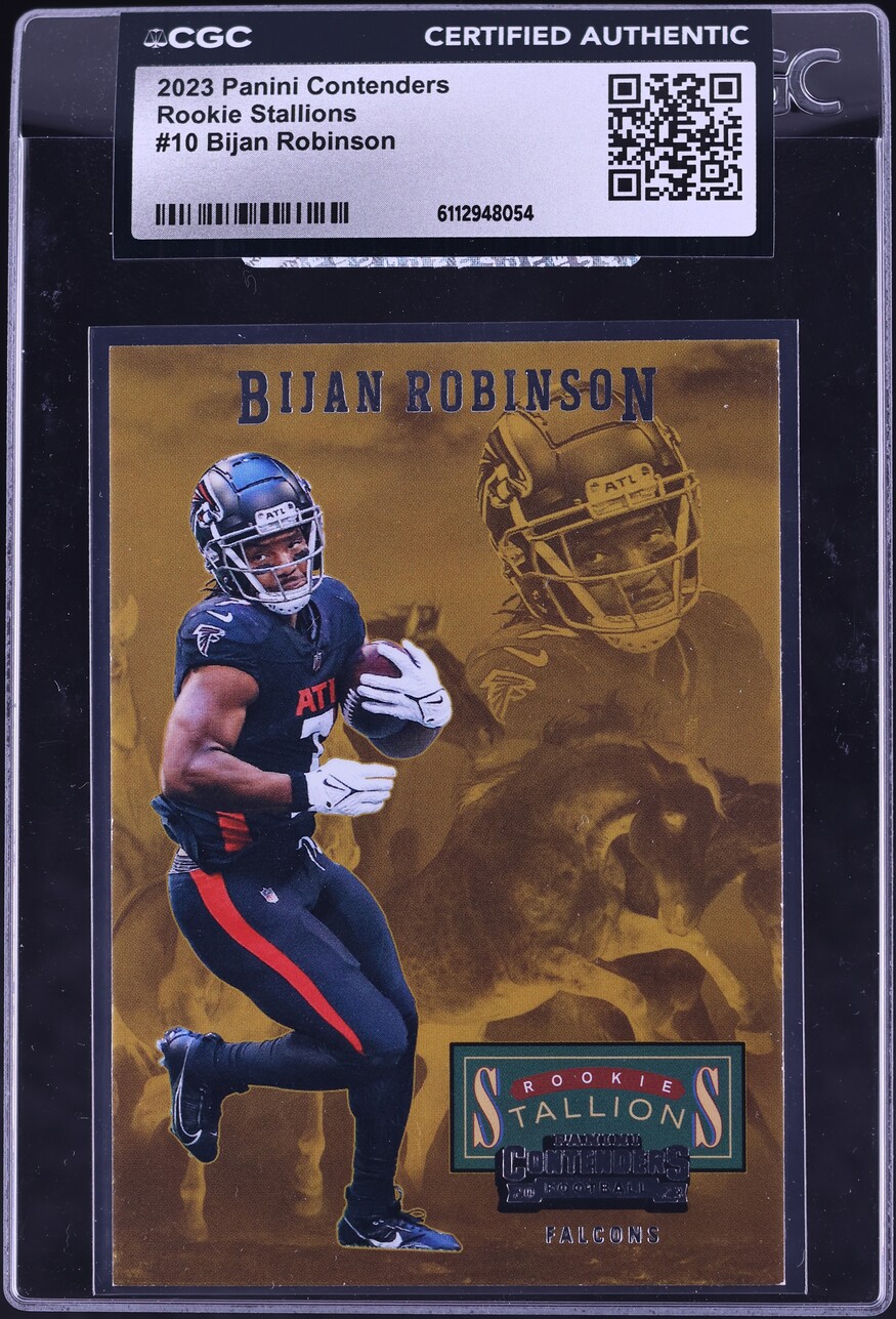 2023 Panini Contenders Stallions Bijan Robinson ROOKIE #10 CGC AUTH