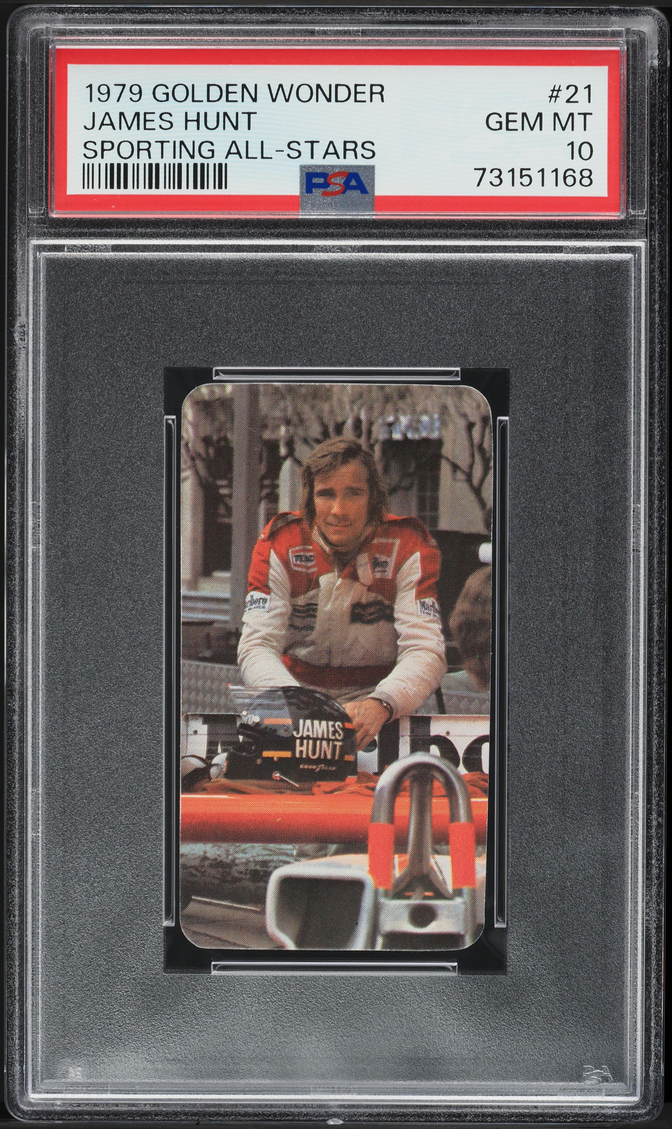 1979 Golden Wonder Sporting All-Stars James Hunt ROOKIE #21 PSA 10 GEM ...