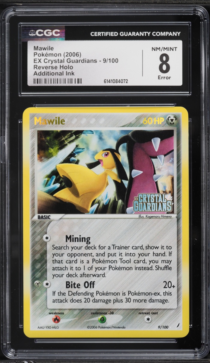 2006 Pokemon EX Crystal Guardians Reverse Holo Error Mawile #9 CGC 8 NM-MT