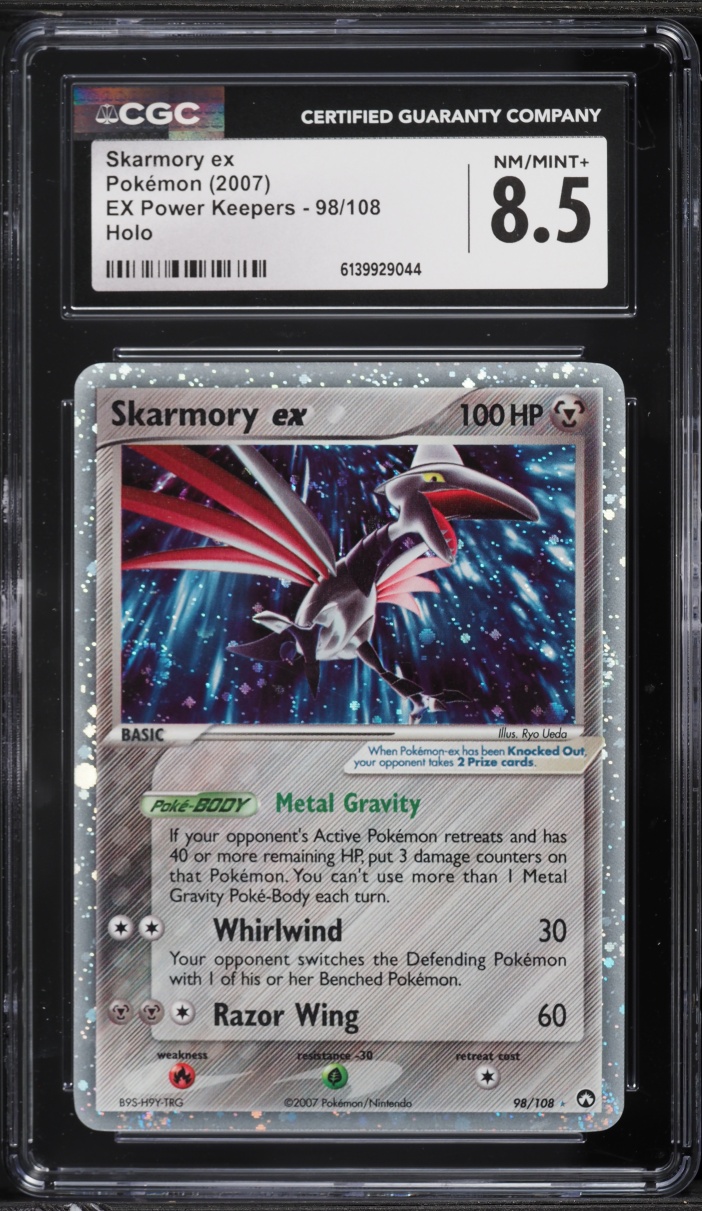 2007 Pokemon EX Power Keepers Holo Skarmory EX #98 CGC 8.5 NM-MT+