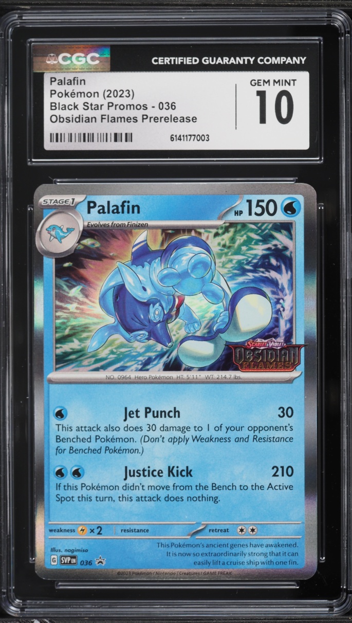 2023 Pokemon Promo Obsidian Flames Prerelease Palafin #036 CGC 10 GEM MINT