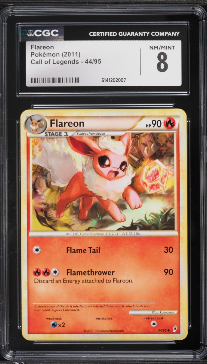 2011 Pokemon French Call Of Legends Flareon #44 CGC 8 NM-MT