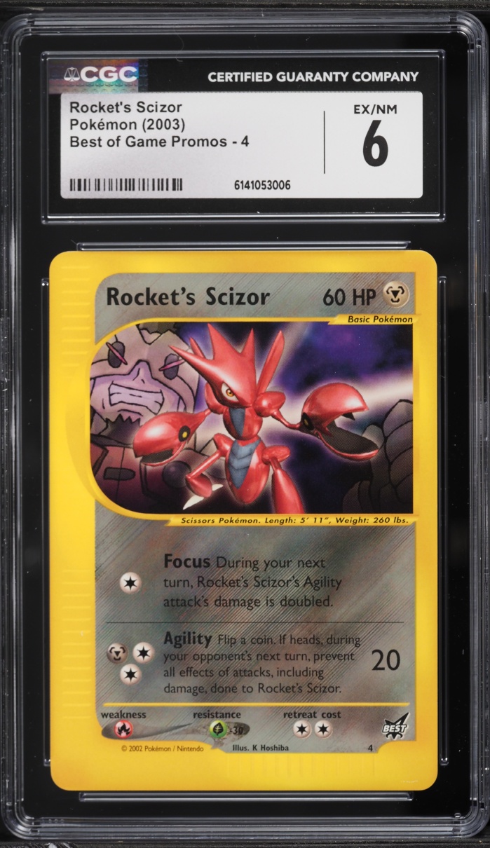 2003 Pokemon Best Of Game Promo Rocket's Scizor #4 CGC 6 EXMT