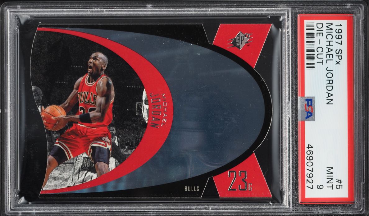 1997 SPx Die-Cut Michael Jordan #5 PSA 9 MINT