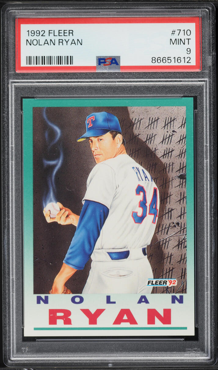 1992 Fleer Nolan Ryan #710 PSA 9 MINT