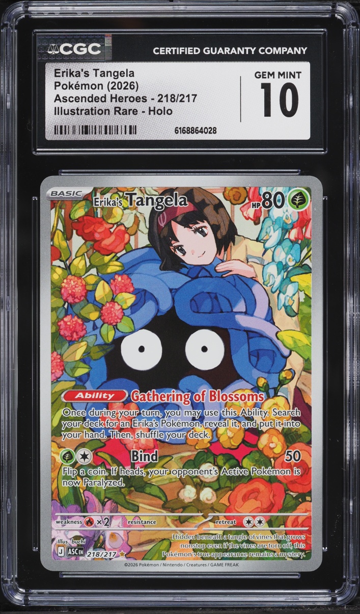 2026 Pokemon Mega Evolution Ascended Heroes IR Erika's Tangela #218 CGC 10 GEM MINT