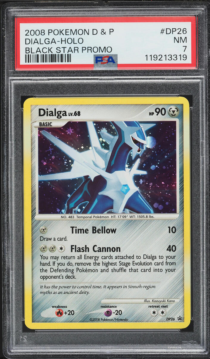 2008 Pokemon Diamond & Pearl Promo Holo Dialga #DP26 PSA 7 NRMT