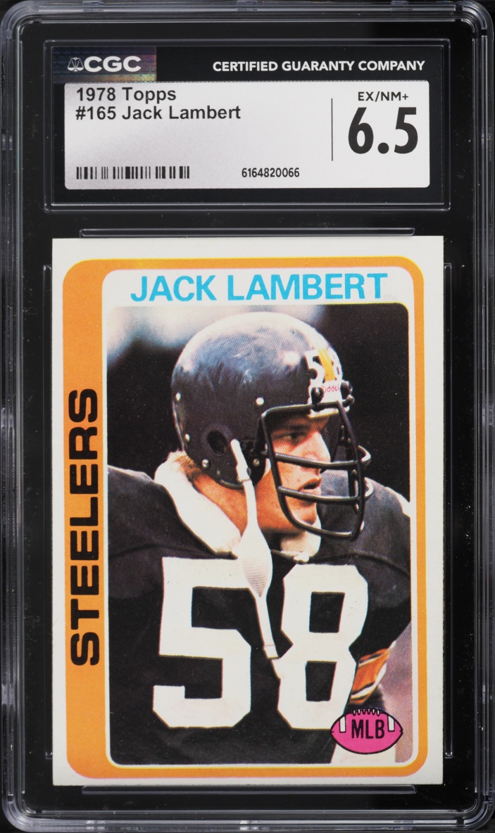 1978 Topps Football Jack Lambert #165 CGC 6.5 EXMT+