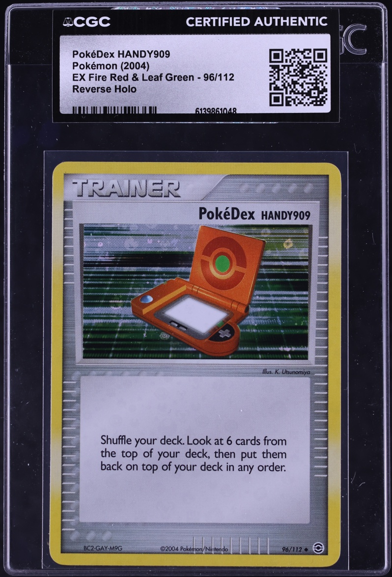 2004 Pokemon EX Fire Red & Leaf Green Reverse Holo PokeDex HANDY909 #96 CGC AUTH