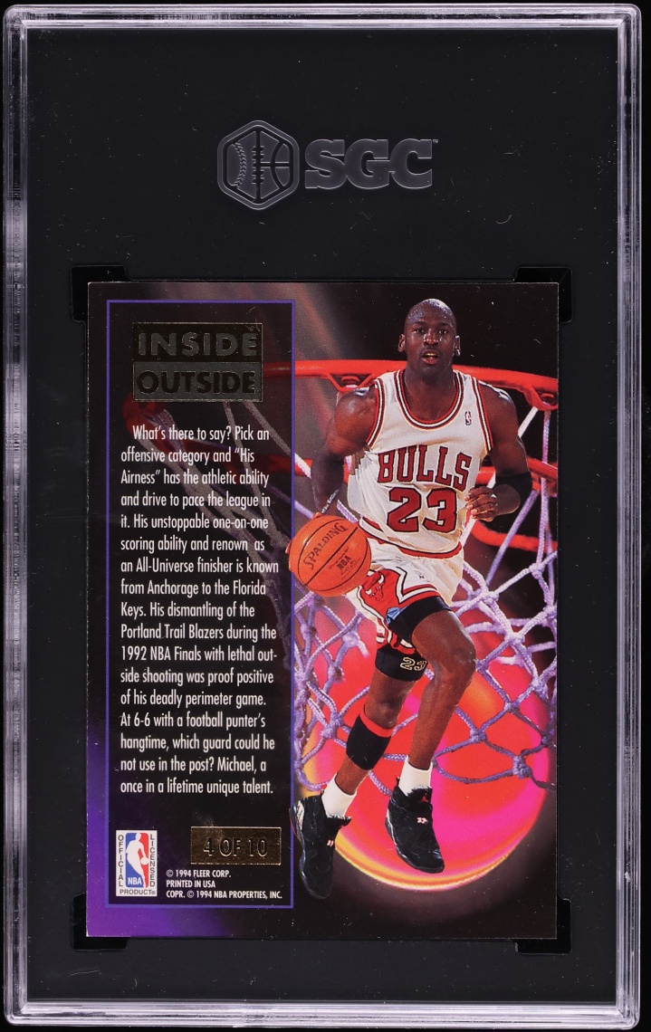 1993 Ultra Inside Outside Michael Jordan #4 SGC 7 NRMT