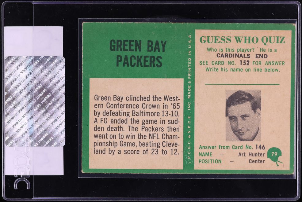 1966 Philadelphia Packers Team #79 CGC AUTH