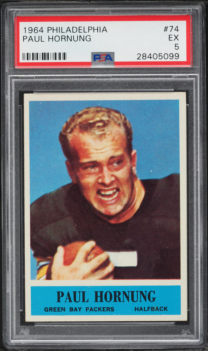 1964 Philadelphia Football Paul Hornung #74 PSA 5 EX