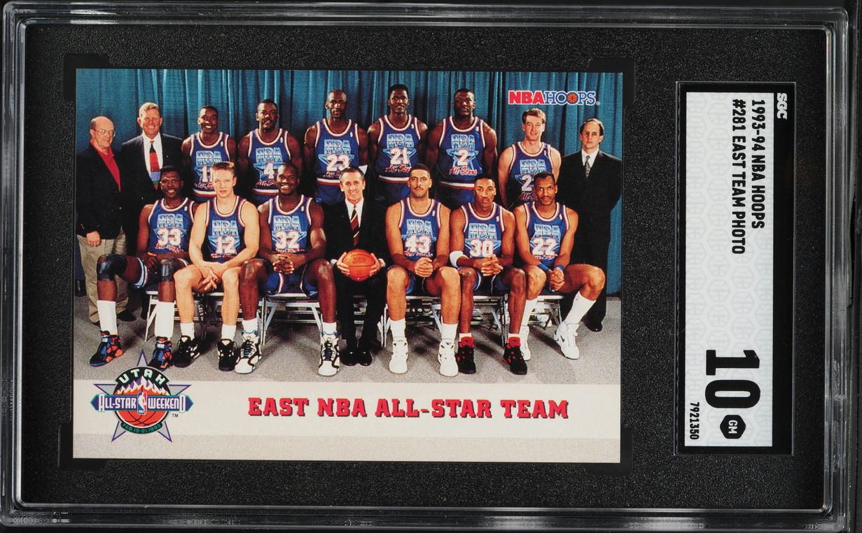 1993 Hoops East NBA All-Star Team Michael Jordan #281 SGC 10 GEM MINT