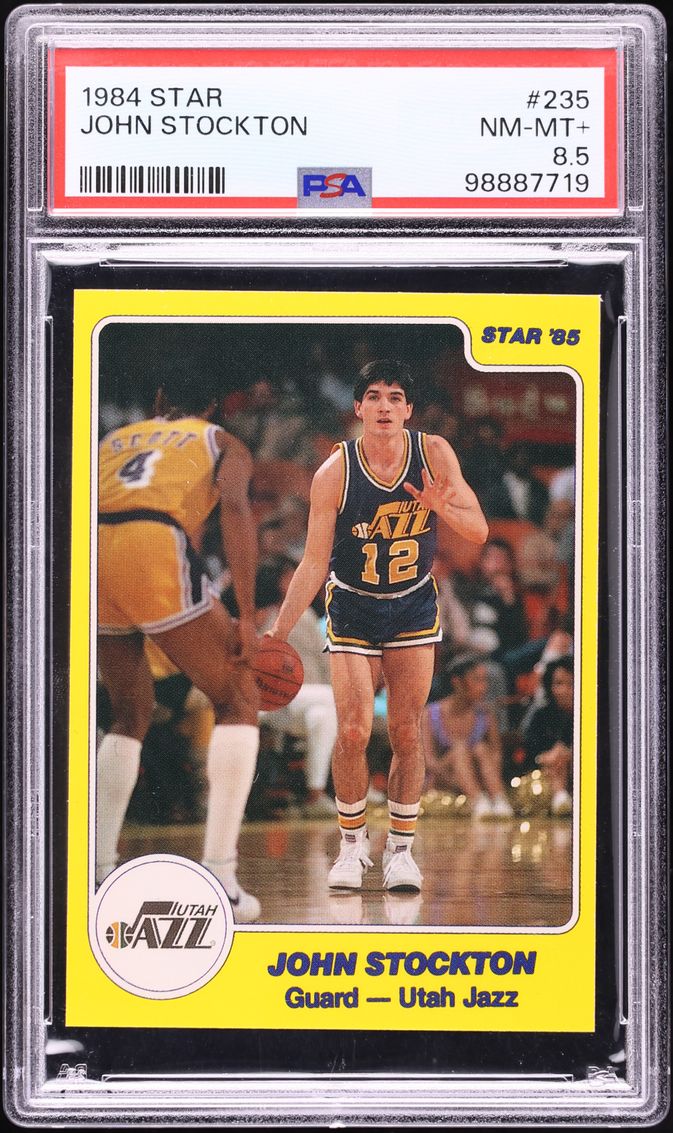 1984 Star Basketball John Stockton ROOKIE #235 PSA 8.5 NM-MT+