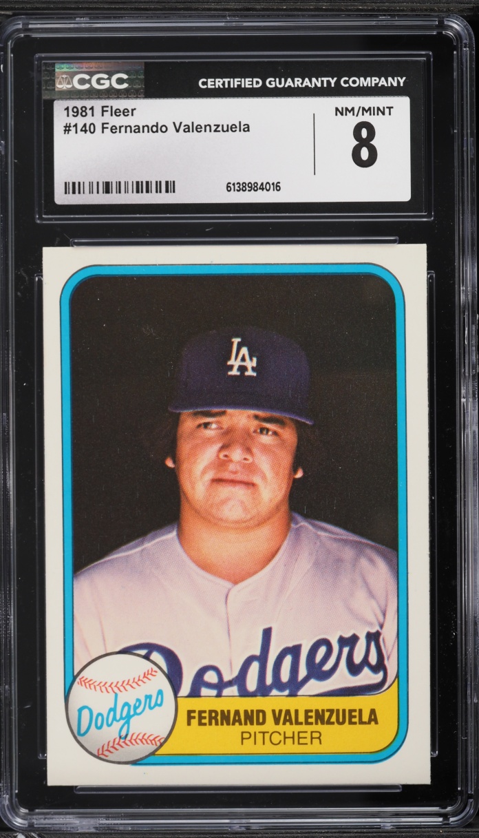 1981 Fleer Fernando Valenzuela ROOKIE #140 CGC 8 NM-MT