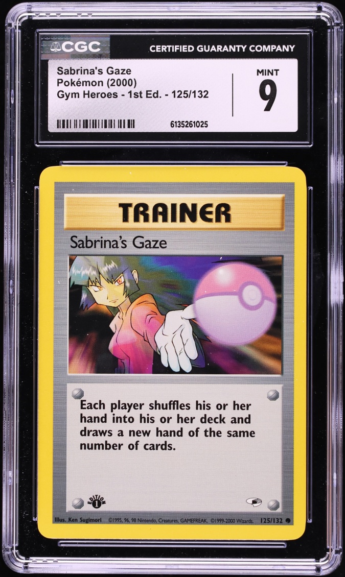 2000 Pokemon Gym Heroes 1st Edition Sabrina's Gaze #125 CGC 9 MINT
