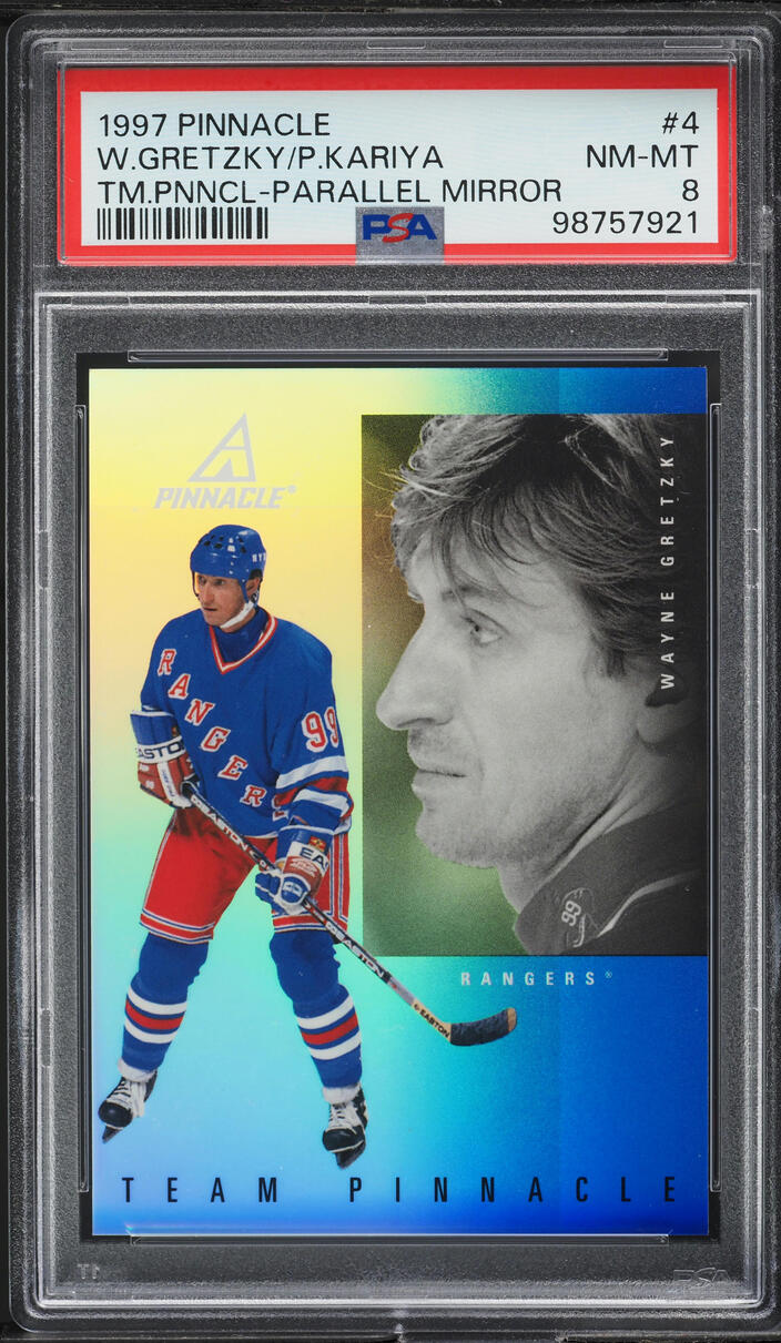 1997 Pinnacle Team Pinnacle Parallel Mirror Wayne Gretzky Paul Kariya ...