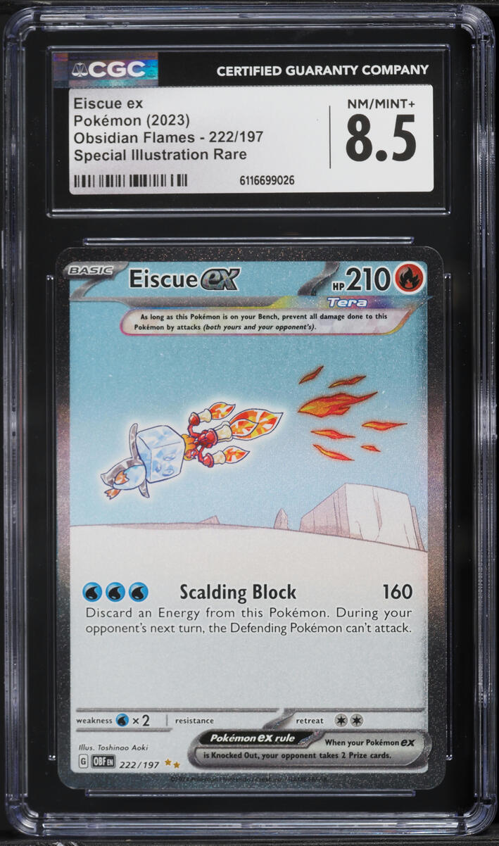 2023 Pokemon Scarlet & Violet Obsidian Flames SIR Eiscue EX #222 CGC 8.5 NM-MT+