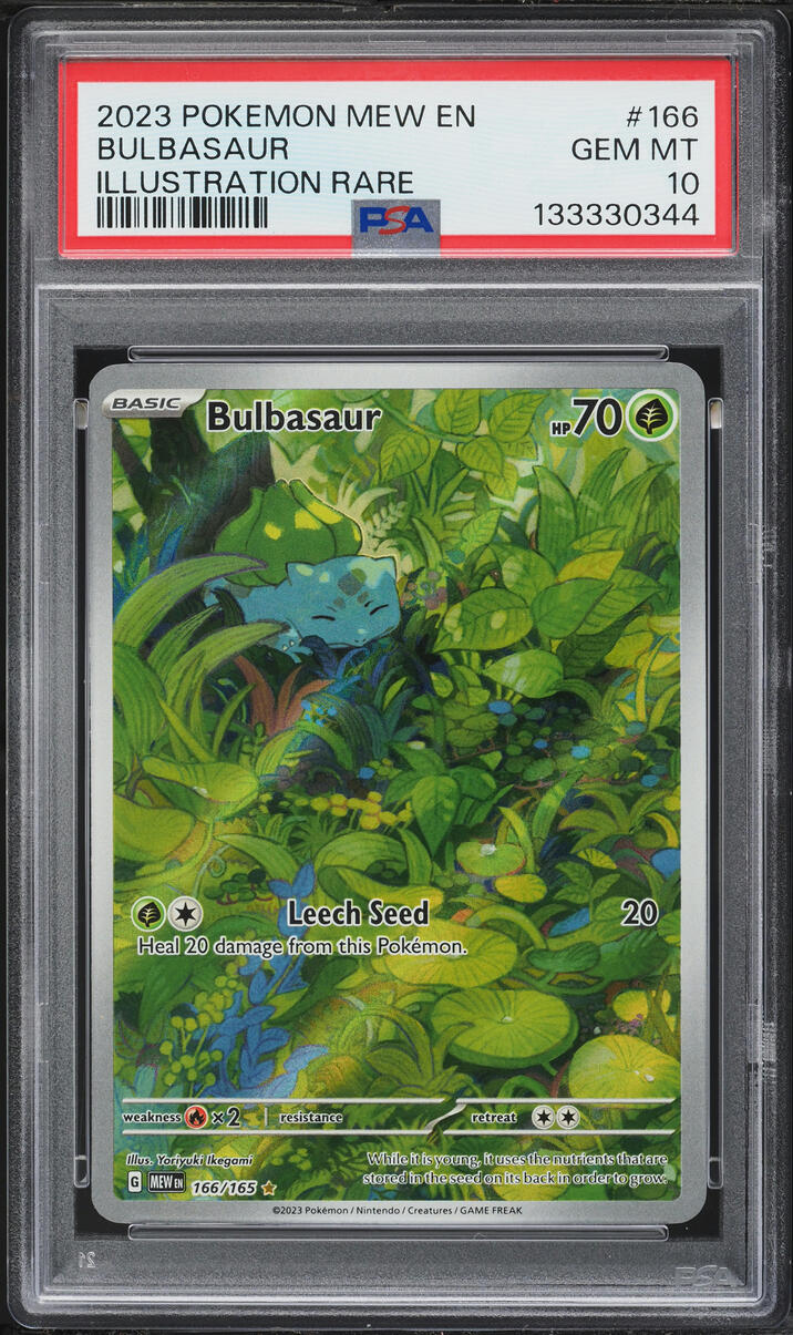 2023 Pokemon Scarlet & Violet 151 IR Bulbasaur #166 PSA 10 GEM MINT