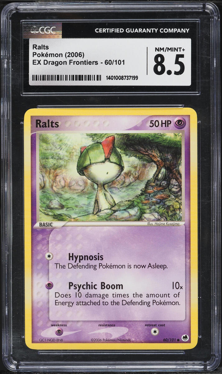 2006 Pokemon EX Dragon Frontiers Ralts #60 CGC 8.5 NM-MT+