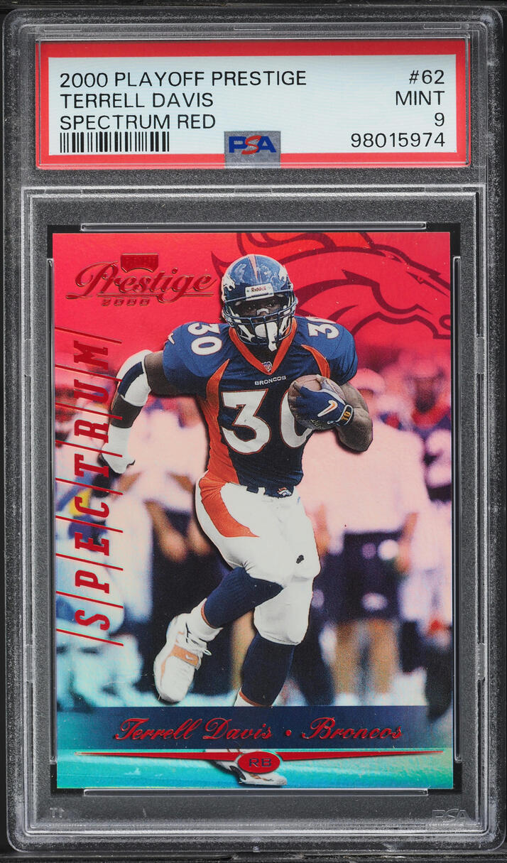 2000 Playoff Prestige Spectrum Red Terrell Davis /100 #62 PSA 9 MINT