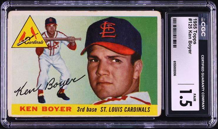 1955 Topps Ken Boyer ROOKIE #125 CGC 1.5 FR