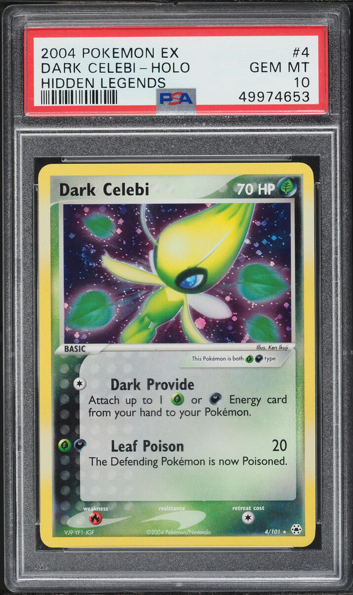 2004 Pokemon EX Hidden Legends Holo Dark Celebi #4 PSA 10 GEM MINT