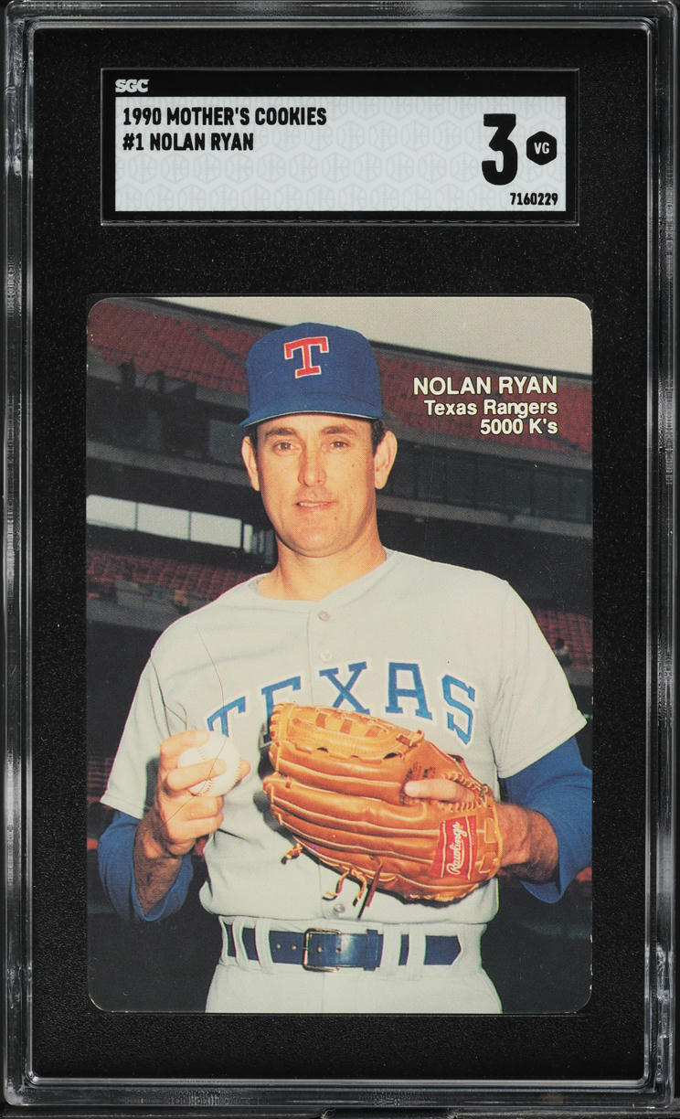 1990 Mother's Cookies Nolan Ryan 1 SGC 3 VG on