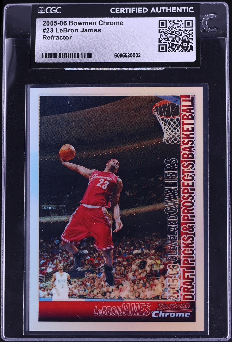 2005 Bowman Chrome Refractor LeBron James /300 #23 CGC AUTH