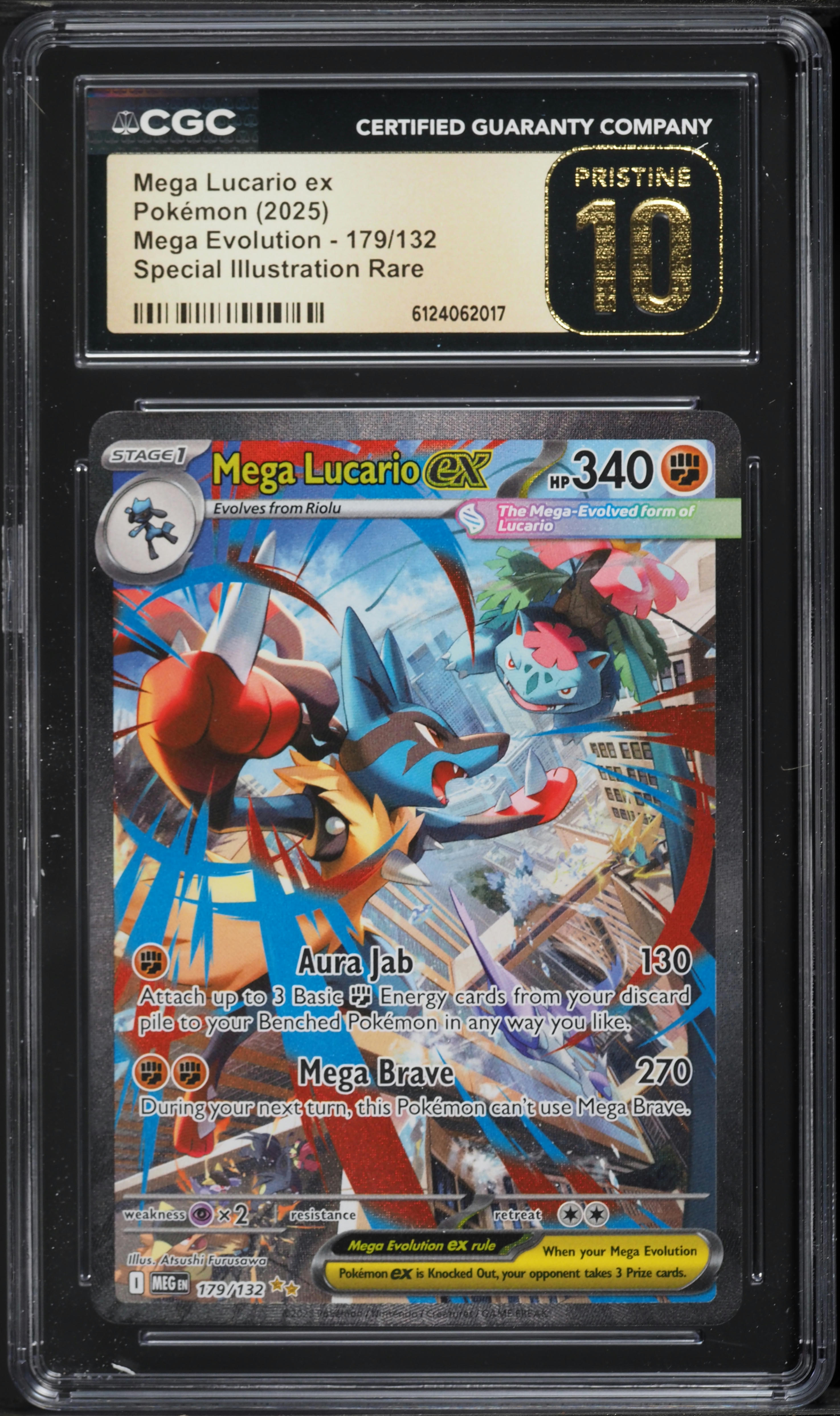 2025 Pokemon Mega Evolution SIR Mega Lucario ex #179 CGC 10 PRISTINE