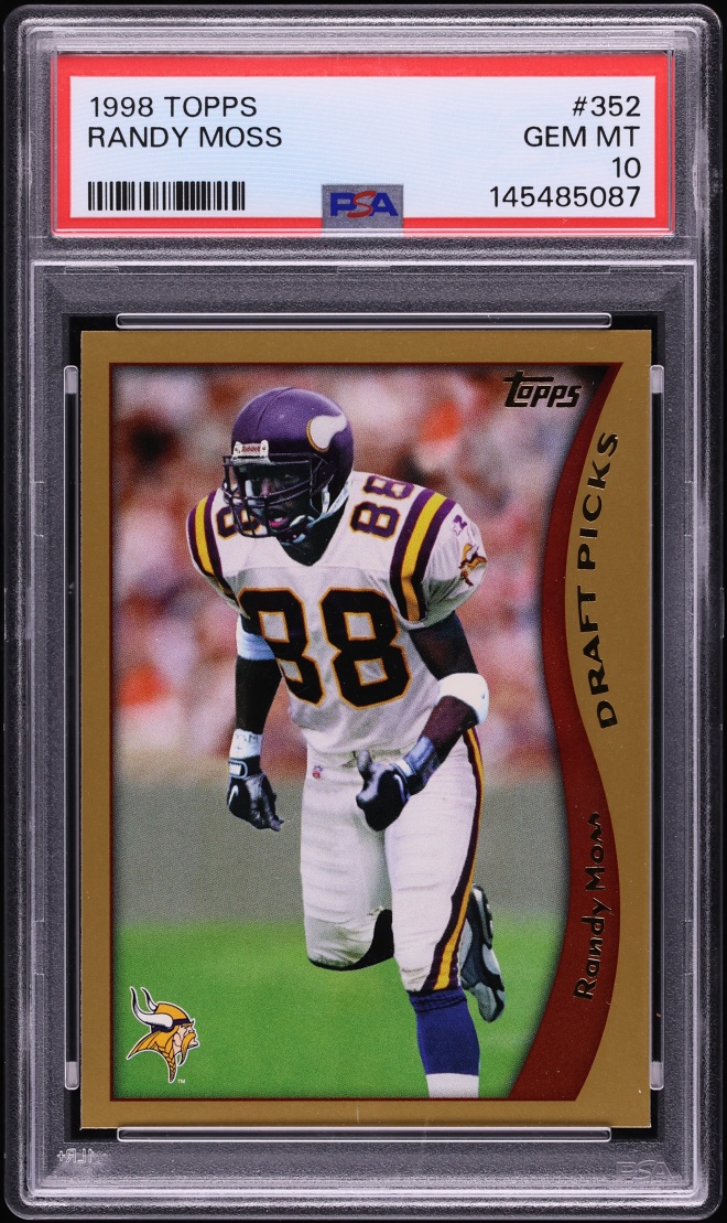 1998 Topps Football Randy Moss ROOKIE #352 PSA 10 GEM MINT