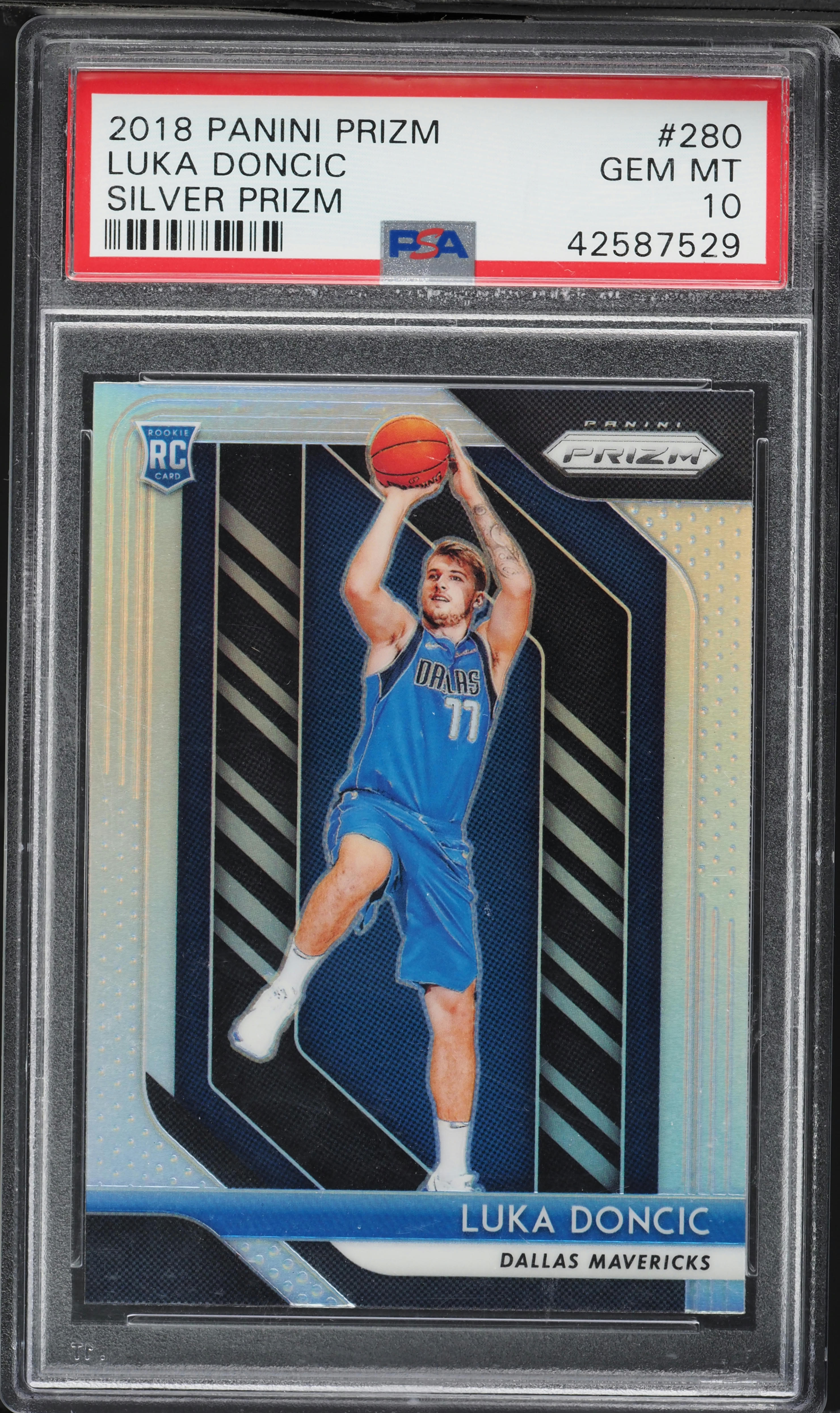 その他 2018 Panini Prizm Silver LUKA DONCIC 2018 Panini Prizm Silver Luka Doncic ROOKIE #280 PSA 10 GEM