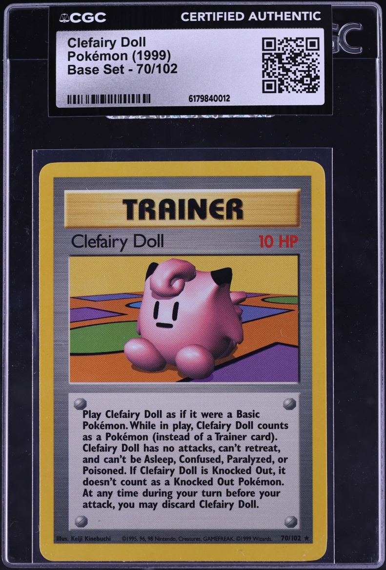 1999 Pokemon Base Set Clefairy Doll #70 CGC AUTH