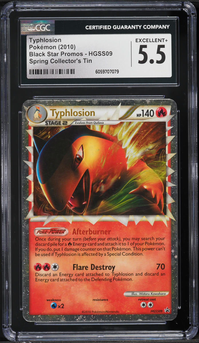 2010 Pokemon HGSS Black Star Promo Holo Prime Typhlosion #9 CGC 5.5 EX+