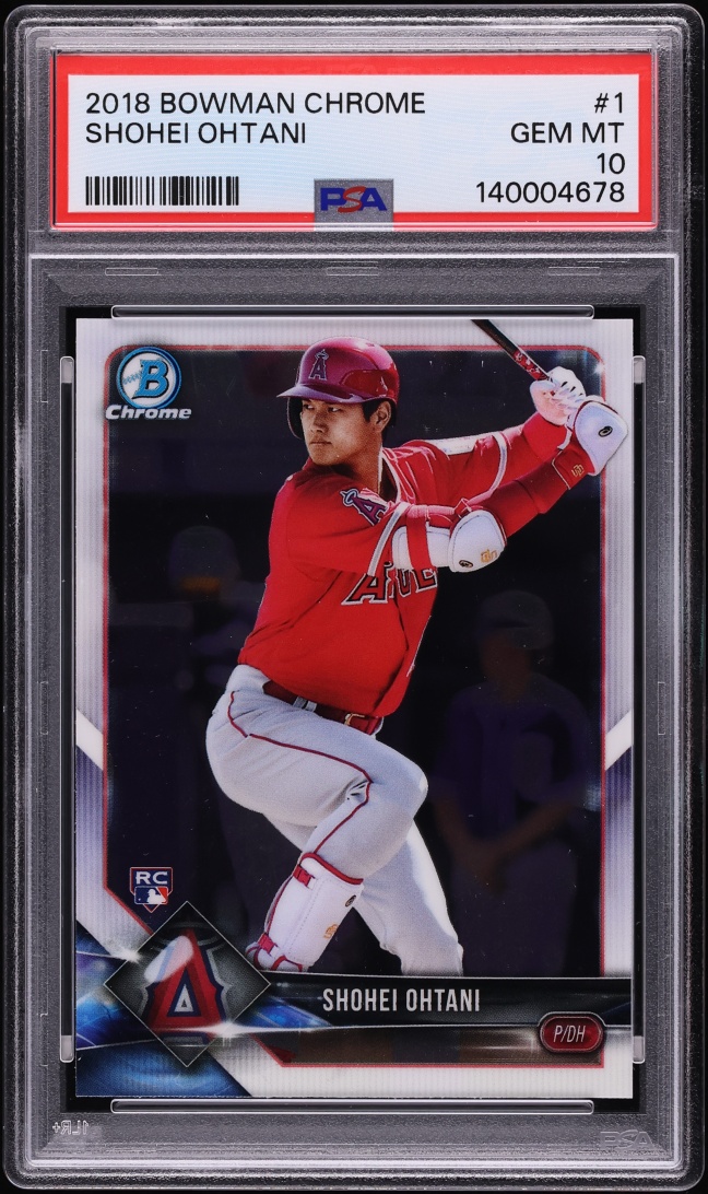 2018 Bowman Chrome Shohei Ohtani ROOKIE #1 PSA 10 GEM MINT