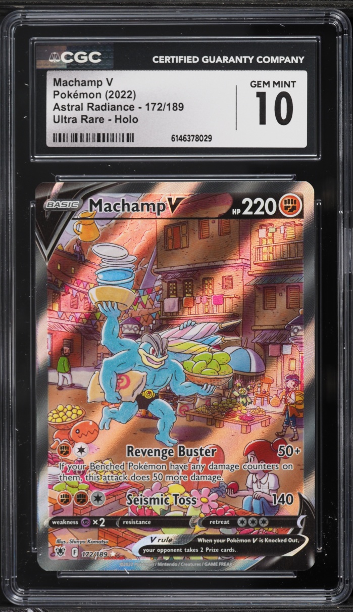 2022 Pokemon Sword & Shield Astral Radiance Alt Art Machamp V #172 CGC 10 GEM MINT