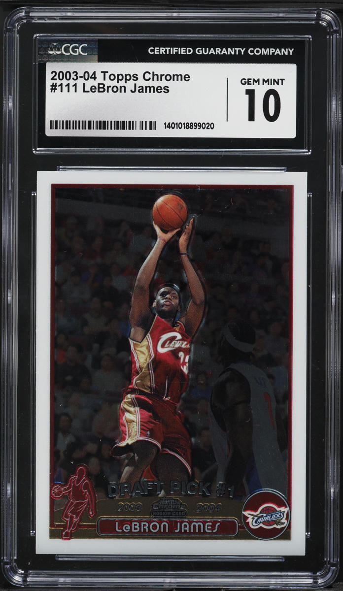 2003 Topps Chrome LeBron James ROOKIE #111 CGC 10 GEM MINT