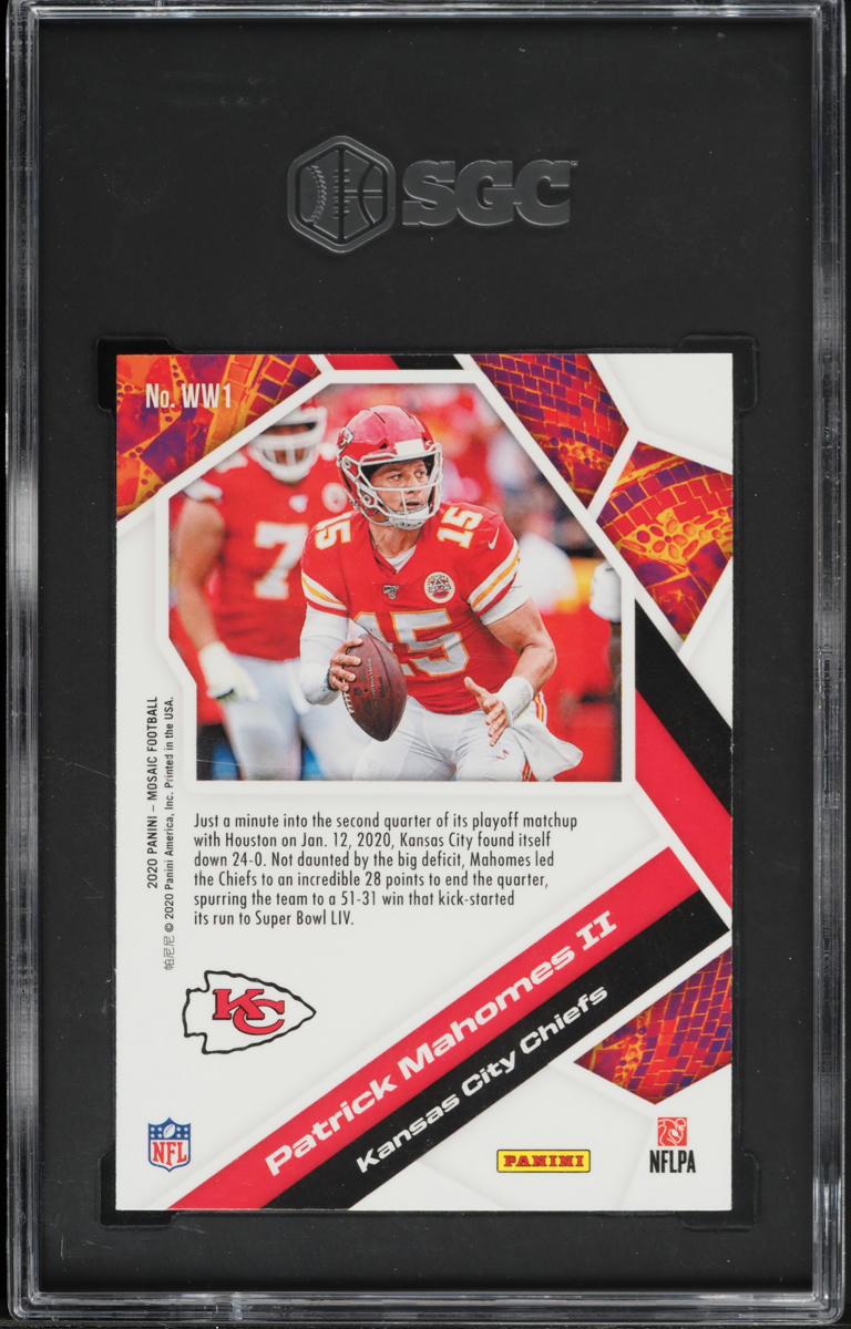 2020 Panini Mosaic Will To Win Patrick Mahomes II #WW1 SGC 10 GEM MINT